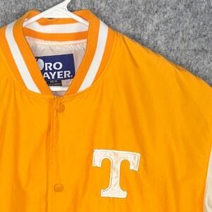 Vintage Pro Player Tennessee Volunteers Jacket Mens Medium Orange Bomber Varsity